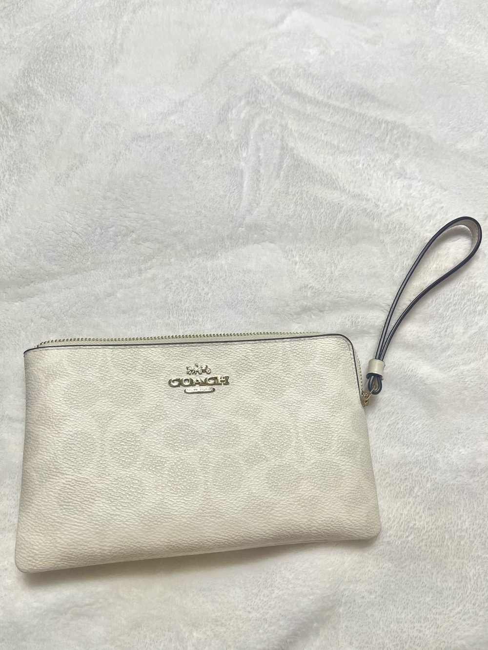 COACH Cream wristlet